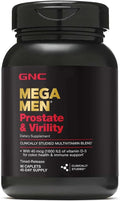 GNC Mega Men Prostate and Virility Multivitamin for Men, Supports Optimal Sexual Health and Prostate Health, 90 Count