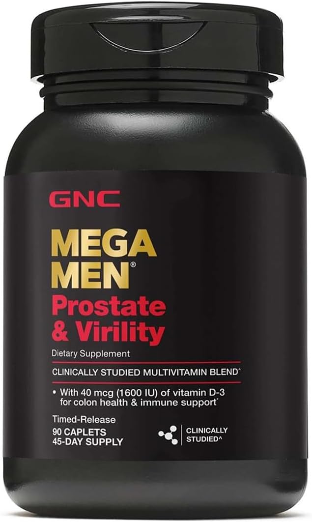GNC Mega Men Prostate and Virility Multivitamin for Men, Supports Optimal Sexual Health and Prostate Health, 90 Count