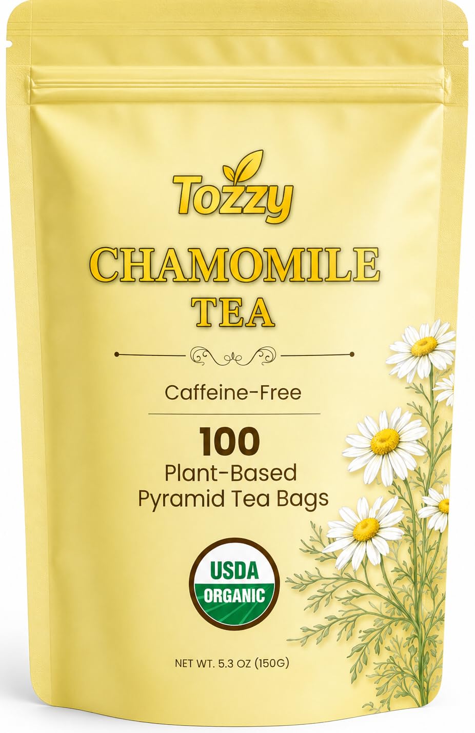 Tozzy Organic Turmeric,Ginger & Cinnamon Tea – 100 Count, Plant-Based Pyramid Tea Bags – Packaging May Vary