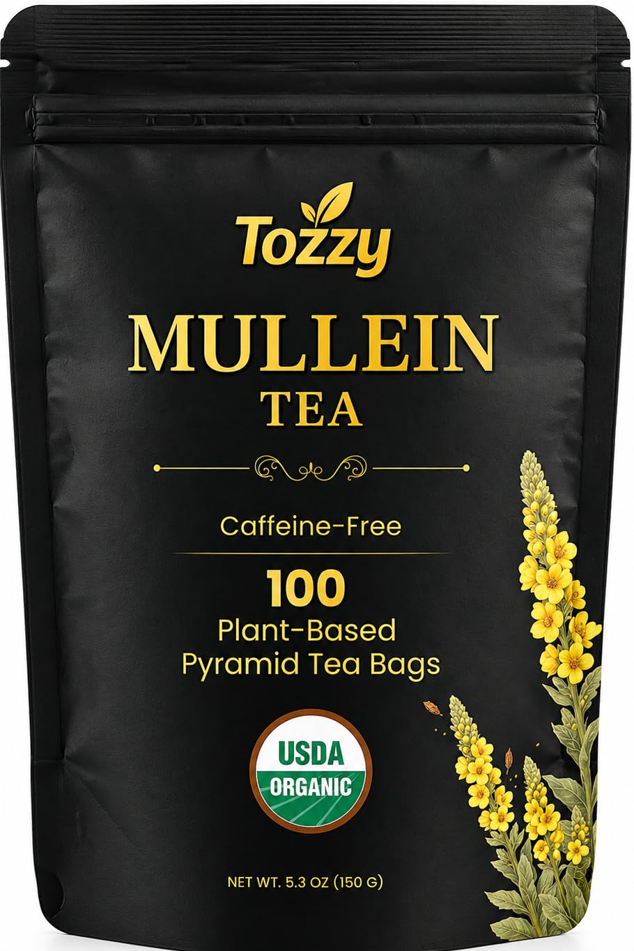 Tozzy Organic Turmeric,Ginger & Cinnamon Tea – 100 Count, Plant-Based Pyramid Tea Bags – Packaging May Vary