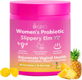 Feminine Probiotics Gummies, Slippery Elm for Women, Vaginal Health Supplement for pH Balance, Odor Control, Yeast Balance, Flora Immune Support, Suagr-Free, Veagn, Pineapple Flavor, 60 Count
