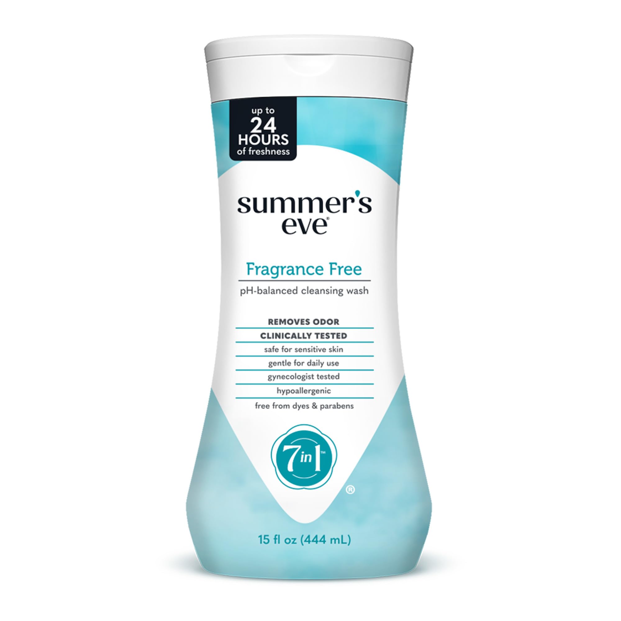 Summer’s Eve Ultimate Odor Protection Feminine Wash with Shea Butter - Up to 24 Hour Vaginal Odor Control, pH Balanced Formula, Clinically & Gynecologist Tested Intimate Body Wash - 15 Fl Oz