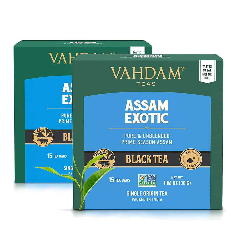 VAHDAM, Turmeric Moringa Tea Bags (100 Herbal Tea Bags) Caffeine Free, Non GMO | 100% Pure Herbal Blend - Sweet & Earthy | Resealable Ziplock Pouch