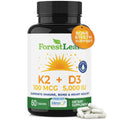 ForestLeaf Vitamin D3 50,000 IU | VIT D - Kosher VIT D3 Vitamin D Supplement for Women and Men | Bone Health, Teeth, Immune Support | Weekly Dose, 2-Year Supply, 120 Caps