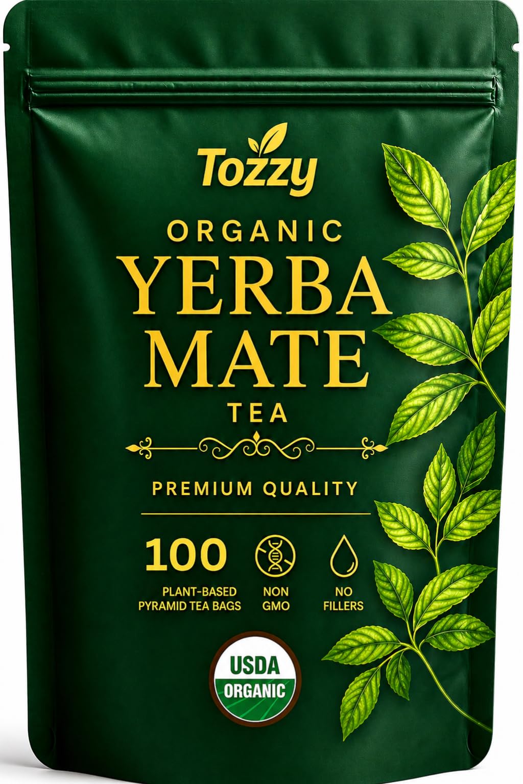 Tozzy Organic Turmeric,Ginger & Cinnamon Tea – 100 Count, Plant-Based Pyramid Tea Bags – Packaging May Vary