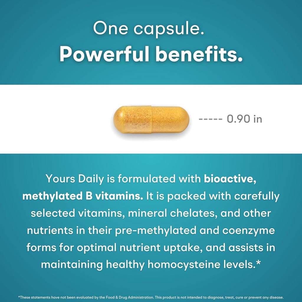 Methylated Multivitamin for Men and Women, Methyl Multi Without Iron - 60 Capsules, MTHFR Supplement with Methyl B12, Methylfolate (5-MTHF), CoQ10 for Energy, Heart and Mood Support
