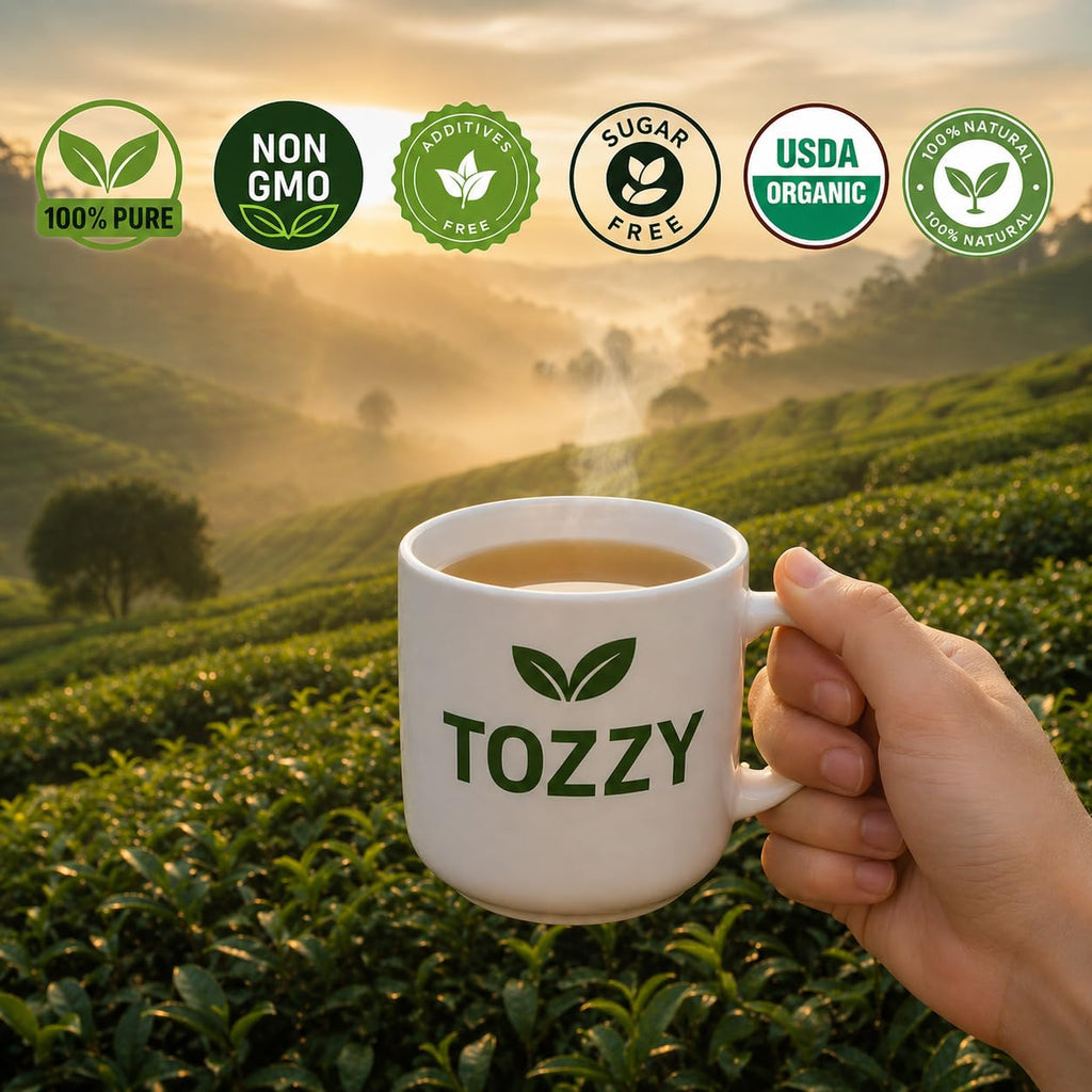 Tozzy Organic Turmeric,Ginger & Cinnamon Tea – 100 Count, Plant-Based Pyramid Tea Bags – Packaging May Vary
