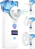Portable Nebulizer - Smart Mesh Nebulizer with LED Timer Display,Quiet Rechargeable Handheld Nebulizer for Pets, Timed Auto-Off,Includes Masks & Mouthpiece APOWUS