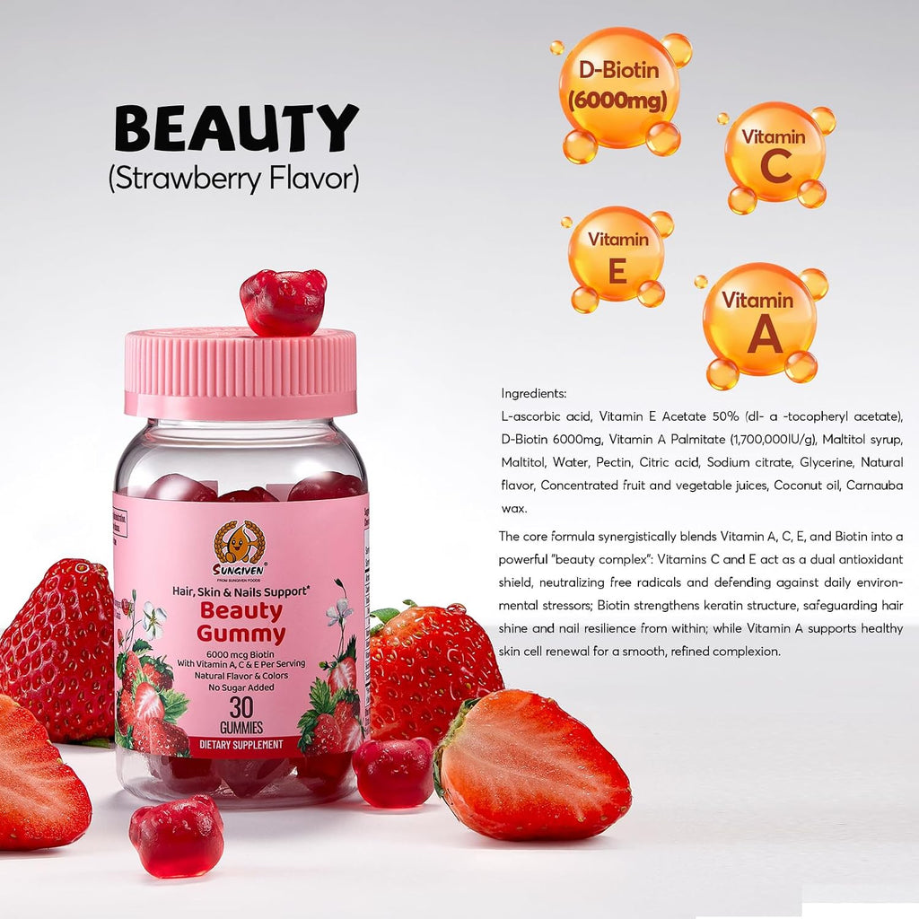 Women's Multivitamin Gummy Pack, 3 Support for Hair Skin Nails Sleep Daily Health, Vitamins A, D, C, E, Biotin, Ashwagandha, Folic Acid, Adult Chewable Vitamin, Berry Flavor, 15 Day Supply - 90 Count