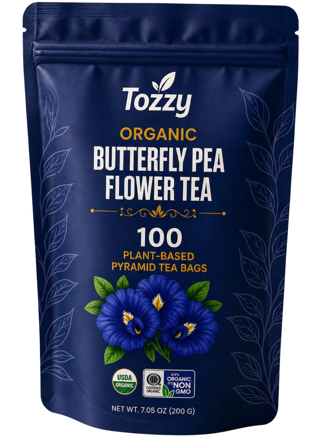 Tozzy Organic Turmeric,Ginger & Cinnamon Tea – 100 Count, Plant-Based Pyramid Tea Bags – Packaging May Vary