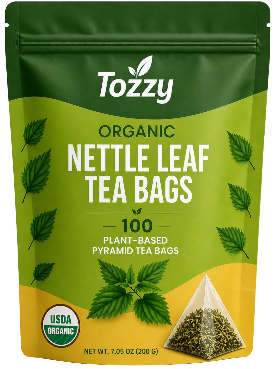 Tozzy Organic Turmeric,Ginger & Cinnamon Tea – 100 Count, Plant-Based Pyramid Tea Bags – Packaging May Vary