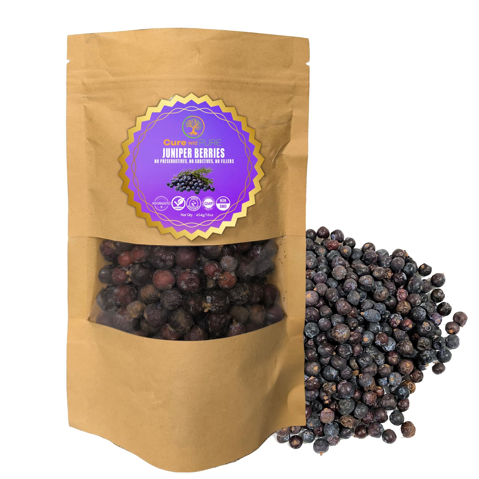 Cure wid Pure Organic Wormwood Herb Dried Cut & Sifted 4oz/114g - Artemisia Absinthium - Non-GMO,Preservative & Additives Free Wormwood Tea In Eco Friendly Resealable Pouch Traditional Herbal Remedy