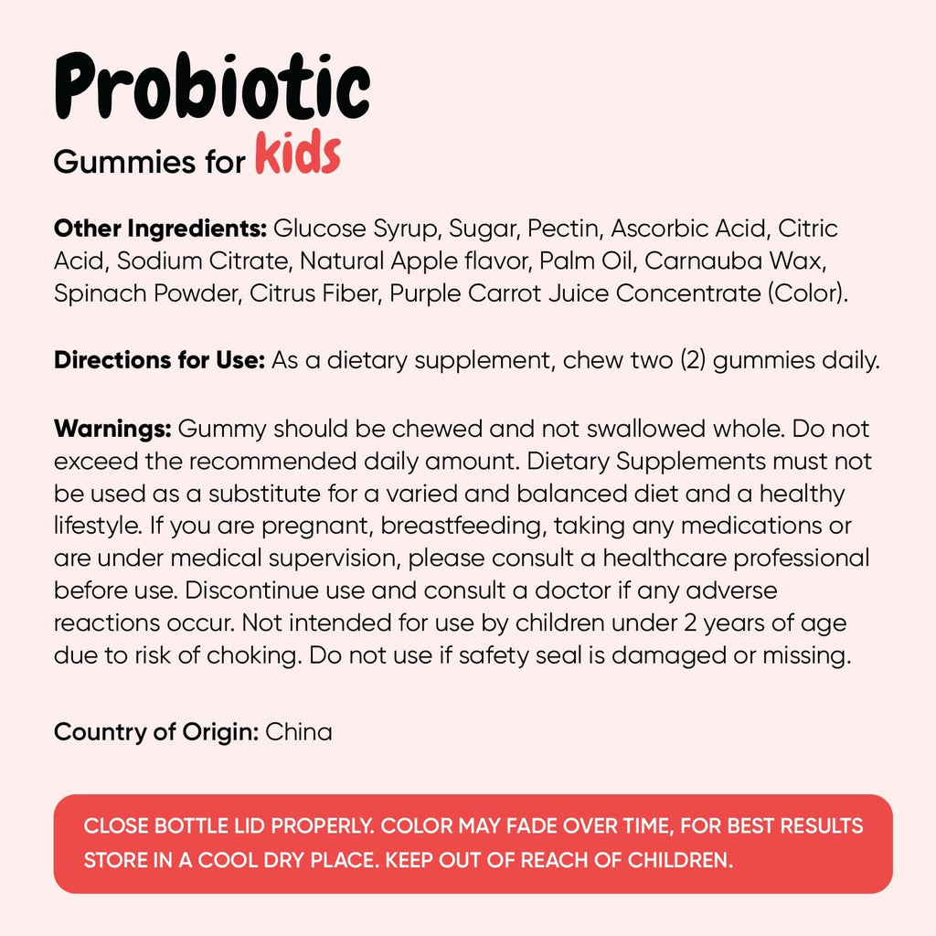 maxmedix Kids Probiotics Gummies | Prebiotic + Probiotics for Kids - 1 Billion CFU & Inulin (45-Day Supply) | 90 Children Synbiotic Gummies | Natural Apple Flavor | Vegan, Non-GMO