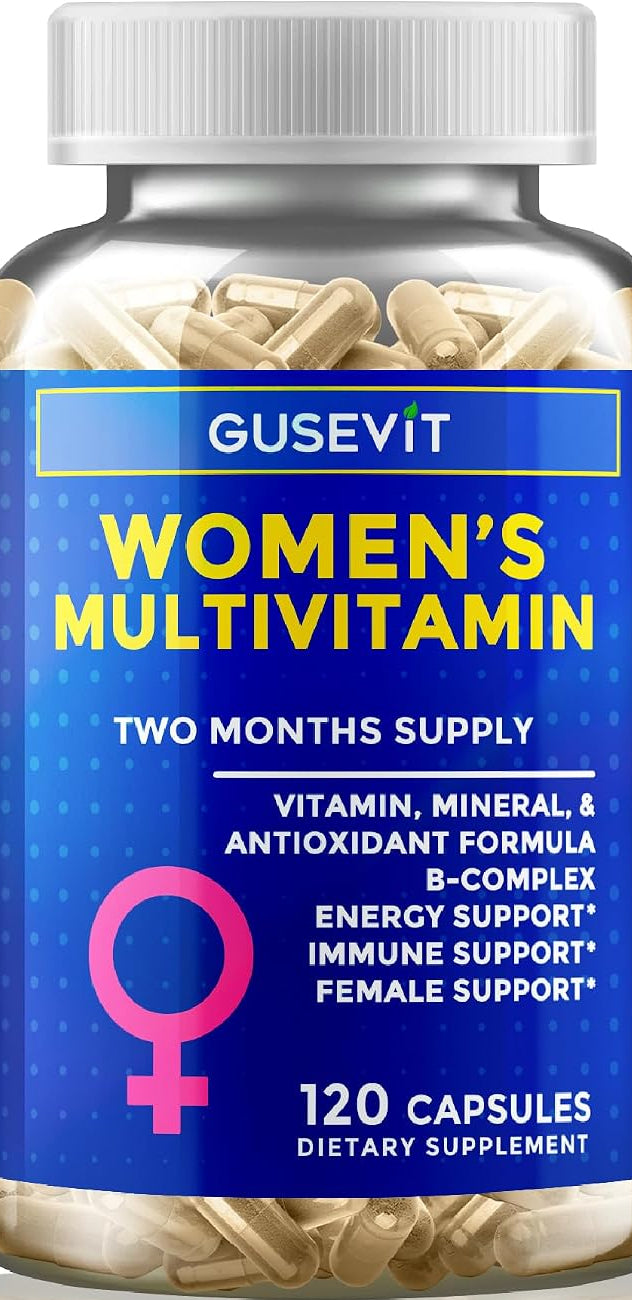 37-in-1 Women's Multivitamin for Immune & Stress Support, Energy Booster, Bone & Skin Health & Hair Growth | Vitamin C, D3, Folic Acid, B-Complex, Biotin, Zinc & More | 120 Count