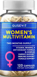37-in-1 Women's Multivitamin for Immune & Stress Support, Energy Booster, Bone & Skin Health & Hair Growth | Vitamin C, D3, Folic Acid, B-Complex, Biotin, Zinc & More | 120 Count