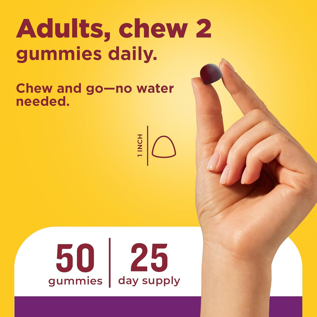Nature Made Probiotic + Prebiotic Fiber Gummies for Daily Gut Health, Fiber Supplement, 50 Gummies