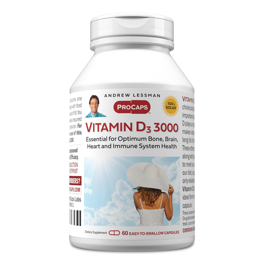 Andrew Lessman Vitamin D3 5000 IU 150 Capsules - High Potency, Essential for Calcium Absorption, Supports Bone Health, Brain Health, Immune System, More. Small Easy to Swallow Capsules