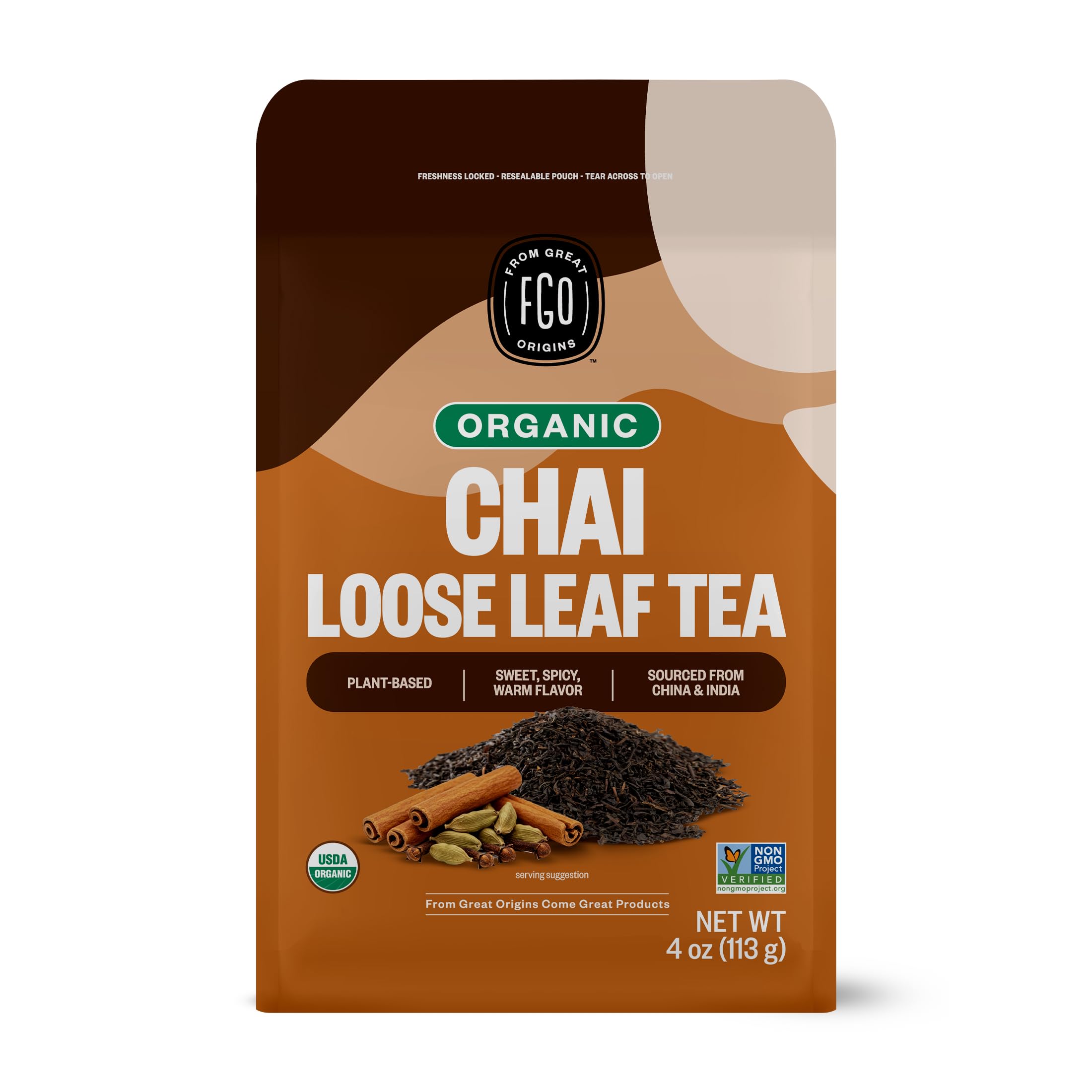 FGO Organic Hibiscus Tea, 100 Count, Eco-Conscious Tea Bags, Caffeine Free, Packaging May Vary (Pack of 1)