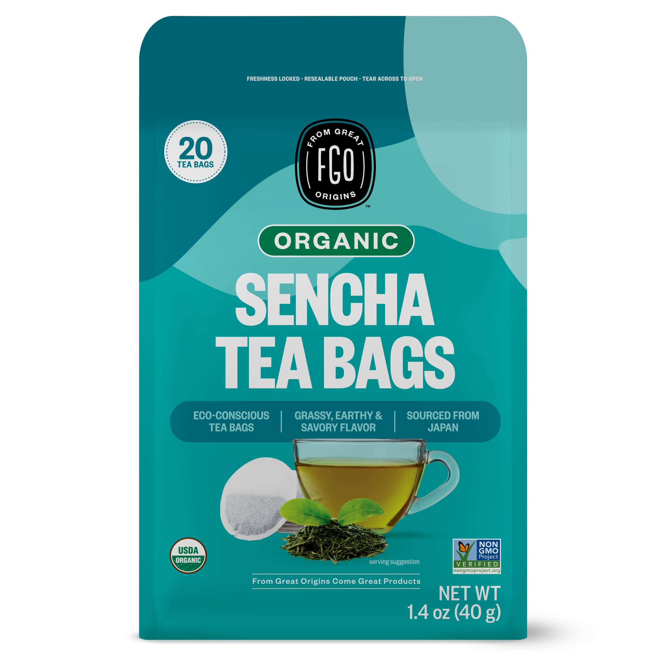 FGO Organic Hibiscus Tea, 100 Count, Eco-Conscious Tea Bags, Caffeine Free, Packaging May Vary (Pack of 1)