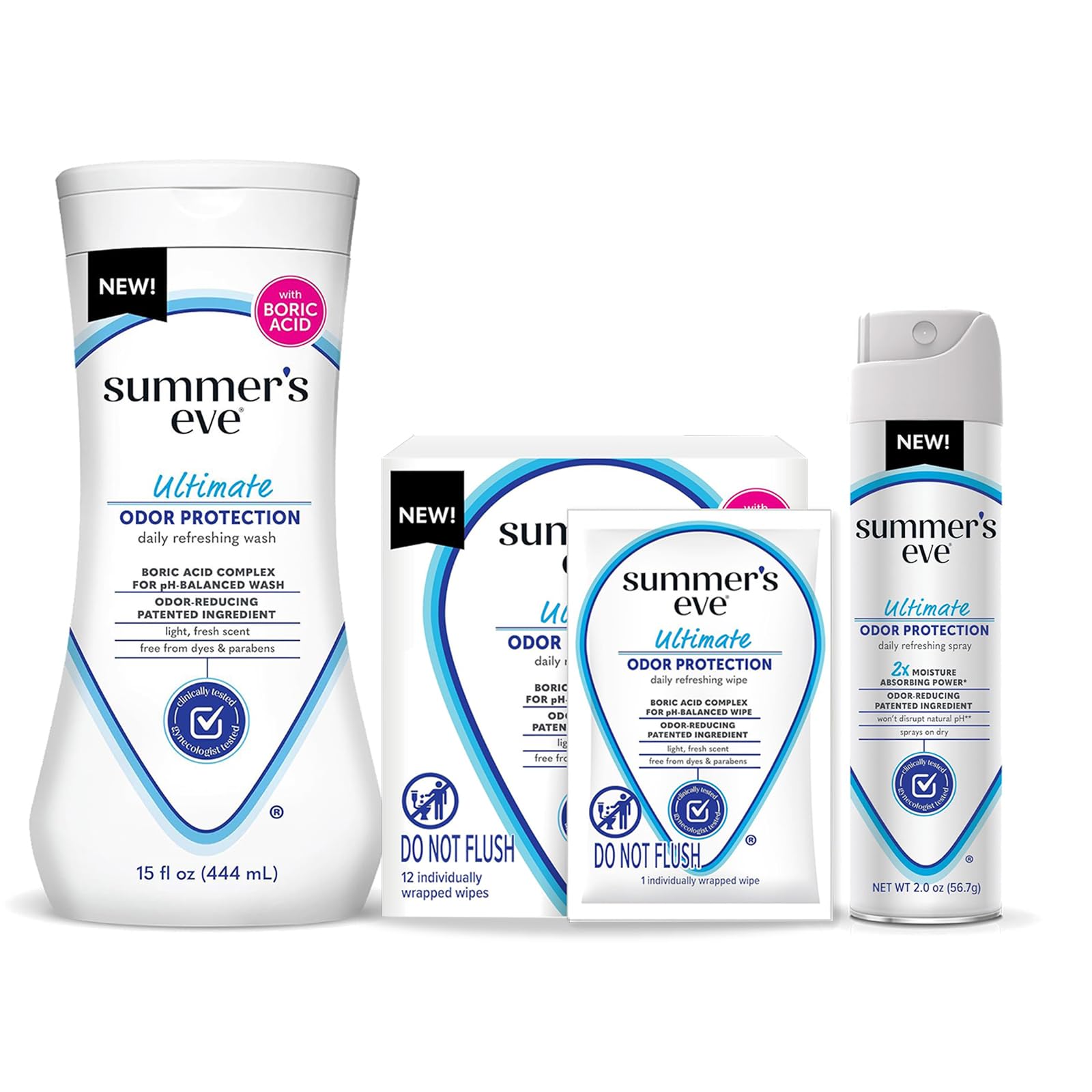 Summer’s Eve Ultimate Odor Protection Feminine Wash with Shea Butter - Up to 24 Hour Vaginal Odor Control, pH Balanced Formula, Clinically & Gynecologist Tested Intimate Body Wash - 15 Fl Oz