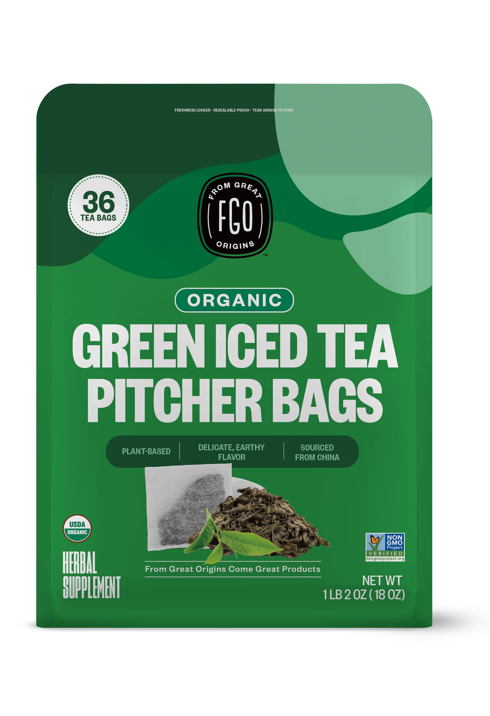 FGO Organic Hibiscus Tea, 100 Count, Eco-Conscious Tea Bags, Caffeine Free, Packaging May Vary (Pack of 1)