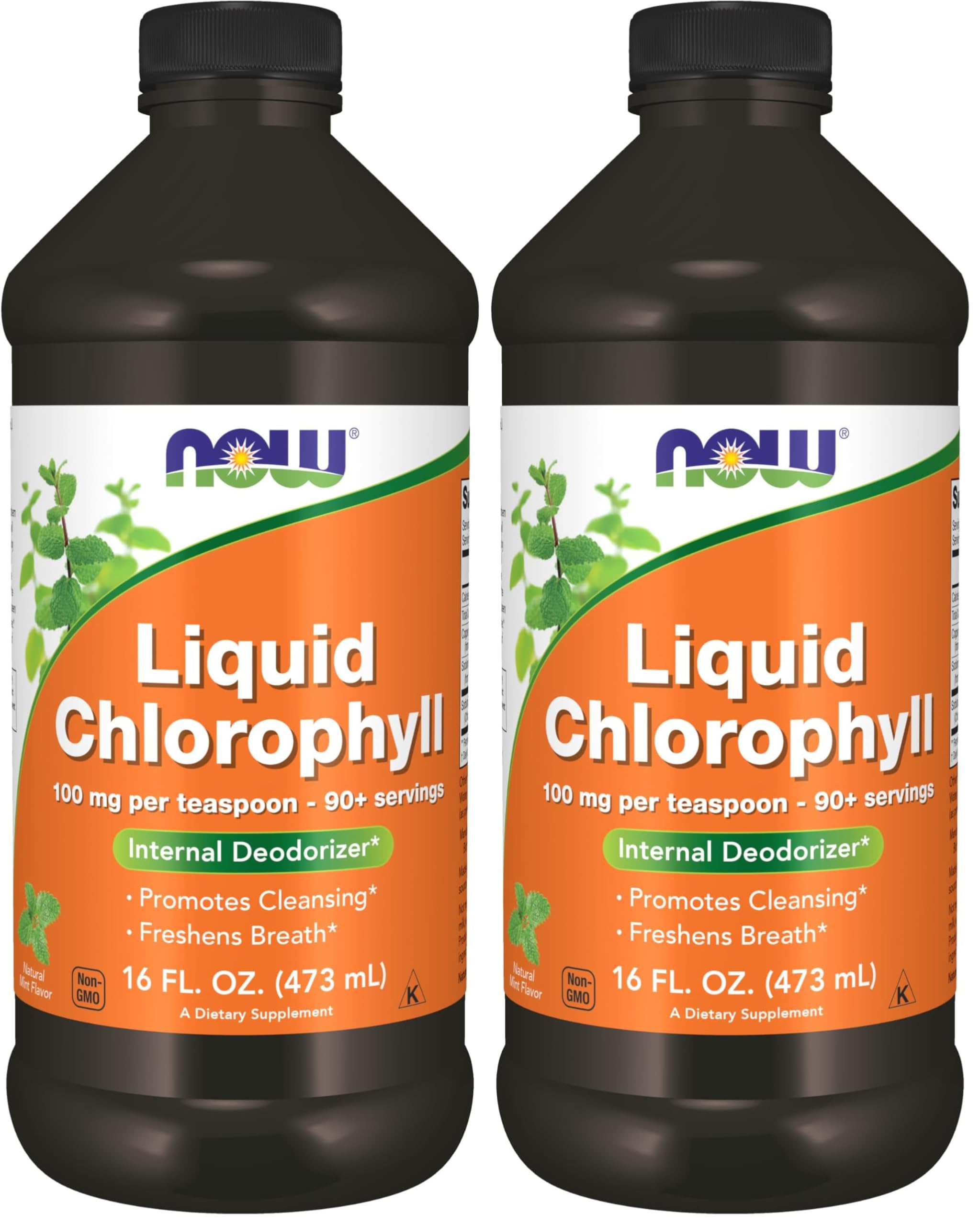 NOW Foods Supplements, Liquid Chlorophyll, Super Concentrated, Internal Deodorizer*,Boost Energy, Mint Flavor, 16-Ounce