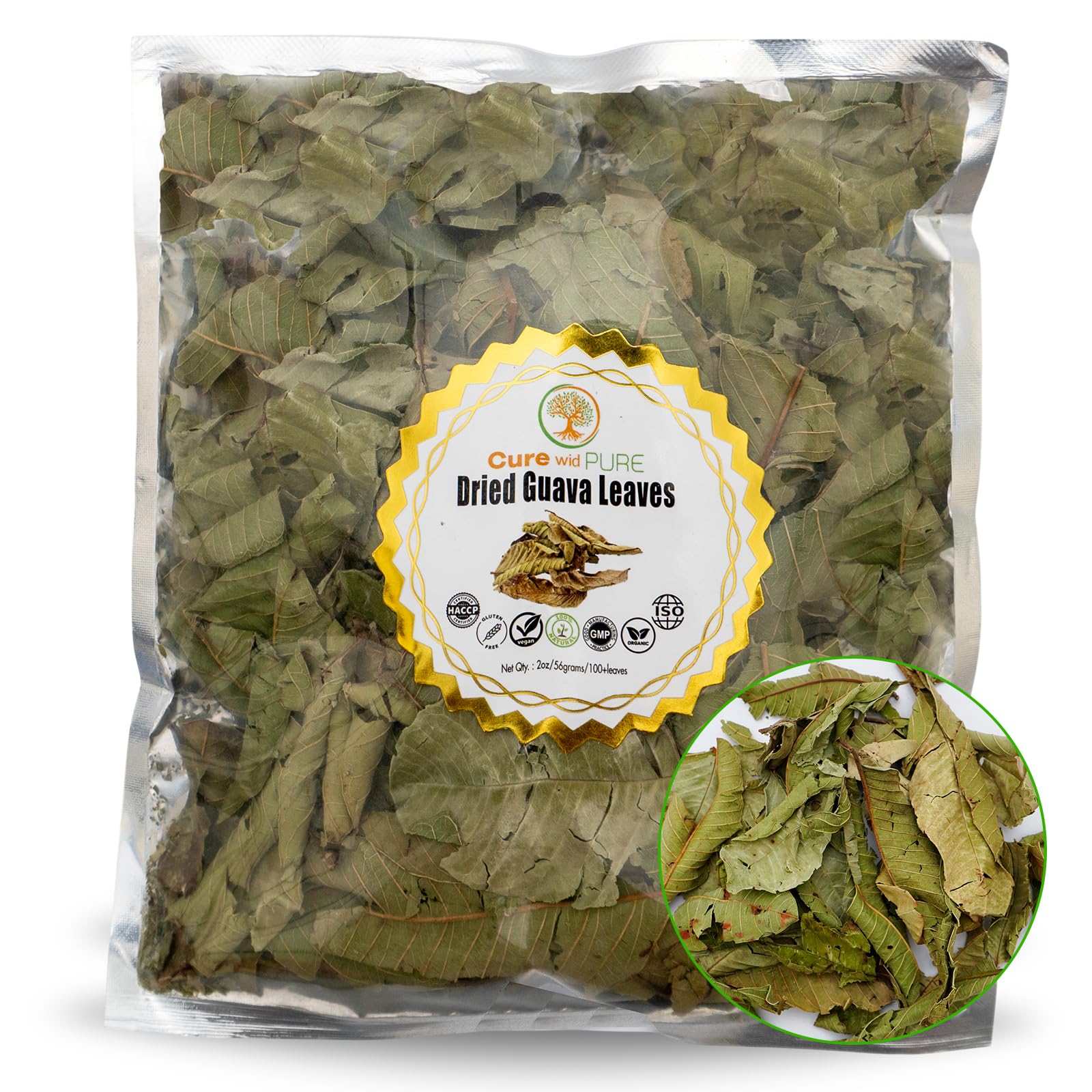 Cure wid Pure Organic Wormwood Herb Dried Cut & Sifted 4oz/114g - Artemisia Absinthium - Non-GMO,Preservative & Additives Free Wormwood Tea In Eco Friendly Resealable Pouch Traditional Herbal Remedy