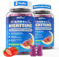 Kids 4+ Melatonin Free Sleep Aid Gummies + Magnesium Glycinate + Saffron + Calcium, D3+K2, Inositol-Kids Sleep Gummies Nighttime Multivitamin Support Calm Mood, Brain, Bone & Immune, Sugar Free, 2Pack