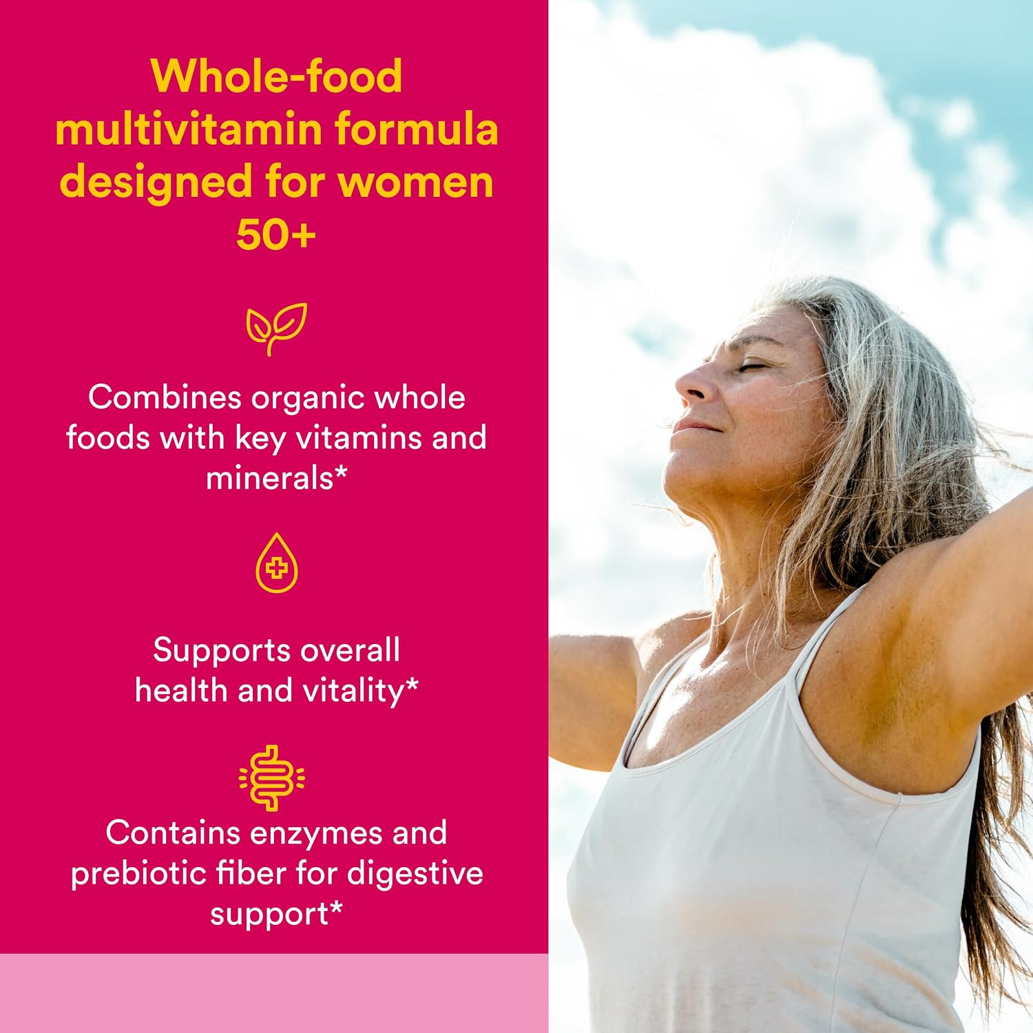Natural Factors Women’s 50+ Once A Day Multivitamin & Mineral 60 Vegetarian Capsules