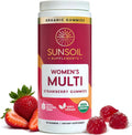Sunsoil Women's Multivitamin Organic Gummies, USDA Certified Organic, No Glucose, Vegan, Gluten-Free, Plant-Based