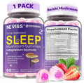 NEVISS Reishi Mushroom Sleep Gummies - Melatonin Free Sleep Gummies for Adult | Reishi, Saffron, Magnesium, GABA & Chamomile - Non-Habit Forming, Help for Deep Relaxation - Vegan, Berry Flavor, 1Pack