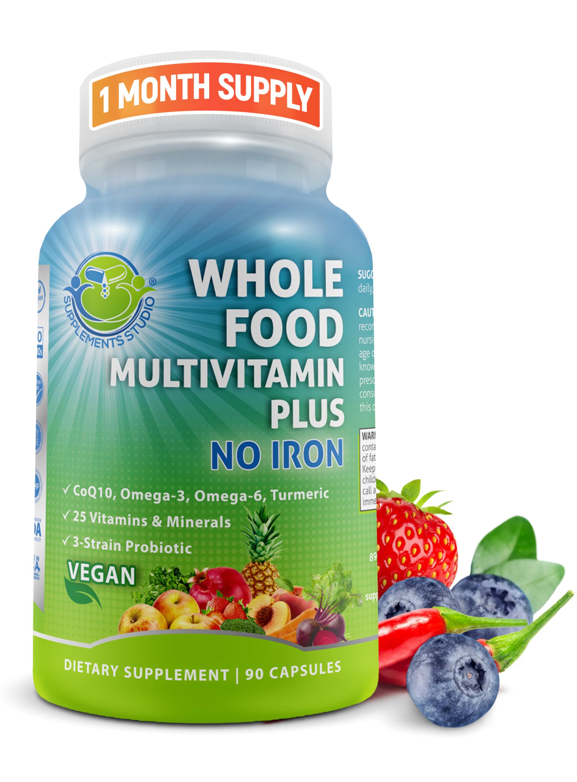 Men's Daily Multivitamin 50 Plus - Vegan Methylated Multivitamin for Men 50 and Over - Saw Palmetto, Biotin, Organic Superfoods, Lutein - Eye, Energy, Gut, Health Support - Easy to Swallow Capsules