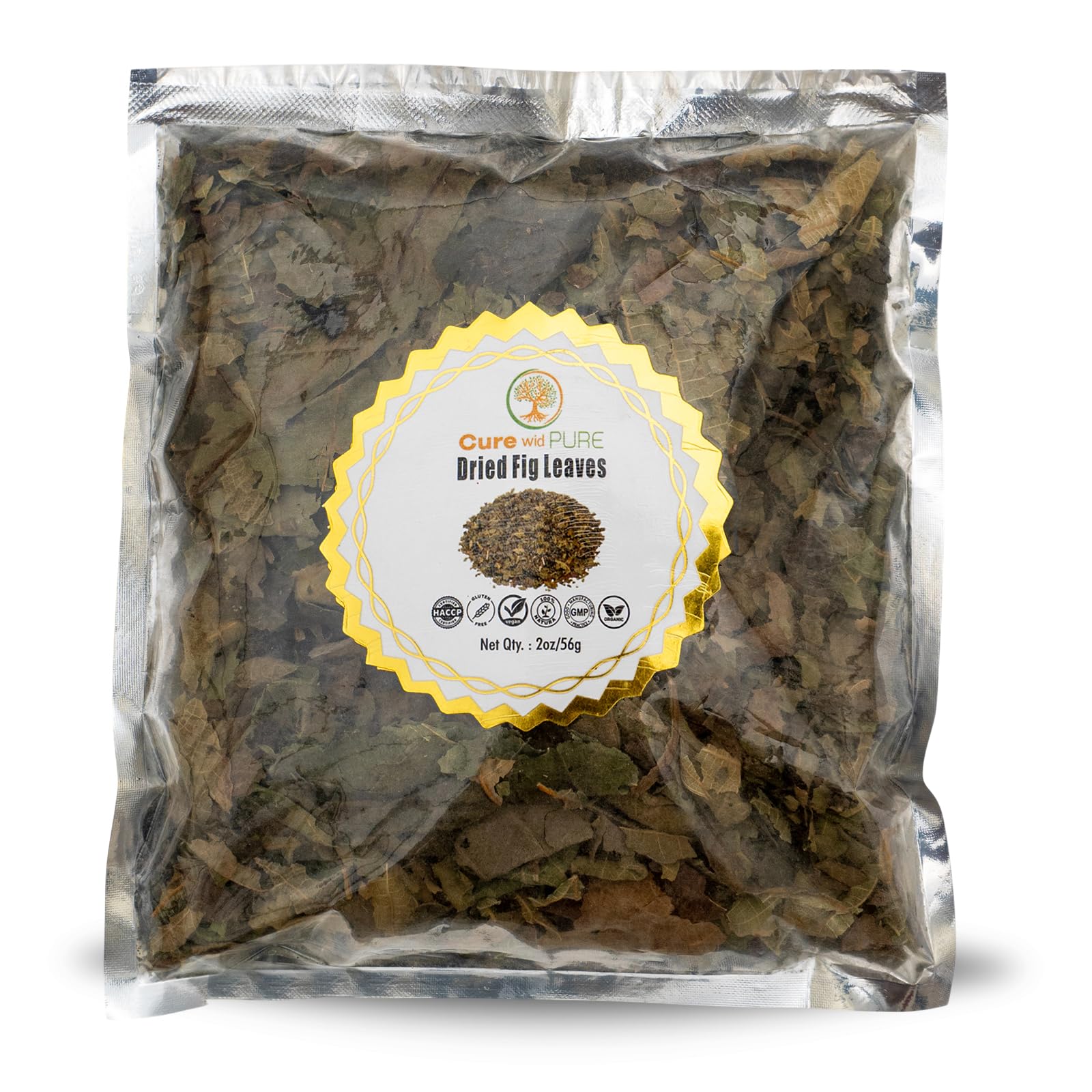 Cure wid Pure Organic Wormwood Herb Dried Cut & Sifted 4oz/114g - Artemisia Absinthium - Non-GMO,Preservative & Additives Free Wormwood Tea In Eco Friendly Resealable Pouch Traditional Herbal Remedy