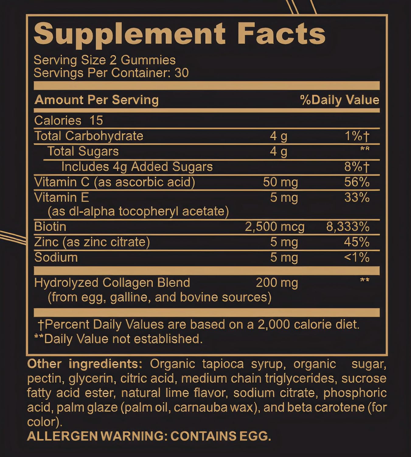 Black Girl Vitamins - Collagen Gummies for Hair, Skin, and Nail Support, with Vitamin C, Vitamin E, and Biotin, Gluten-Free, (Lime), 60ct