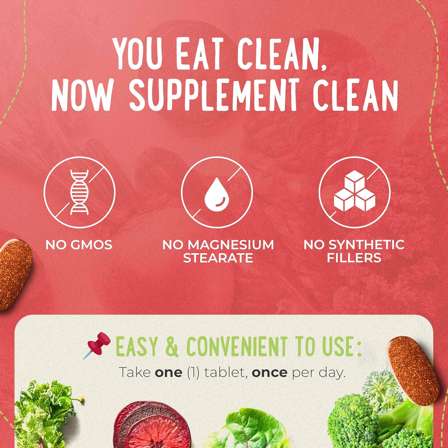 Mama Natural Organic Women's Multivitamin – Whole Food Based, 1 A Day Vegan Tablet – USDA Organic, Non-GMO, Clean Label Multivitamin for Women – 30 Day Supply with Iron & Methylated B12