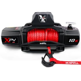 X-BULL Winch-10000 lb. Load Capacity Electric Winch Kit -12V Synthetic Rope Winch,Waterproof IP67 Electric Winch with Hawse Fairlead