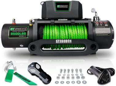 STEGODON New 9500 lb. Load Capacity Electric Winch S3,12V Waterproof IP67 Electric Winch with Hawse Fairlead