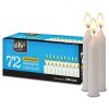 Ohr Candles, 3 Hour Shabbat, Emergency, and Prayer Unscented Taper Candles - White (72 Pack)