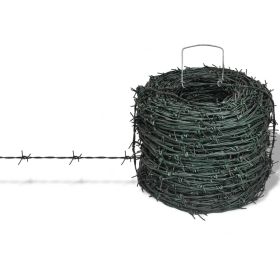 Barbed Wire Entanglement Wire Green Wire Roll 328.1'