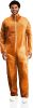 Hazmat Suit Disposable Coverall XX-Large. Orange Non Hooded Coveralls for Men and Women. Polypropylene Polyethylene 40 GSM Paint Suit Coveralls Open W