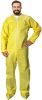 Disposable Coveralls for Men; Women; Pack of 5 Yellow Medium Hazmat Suits Disposable; PP+PE 82gsm Disposable Coverall Suit with Cut Wrists; Ankles; Wa