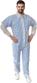 Hazmat Suit Disposable. Pack of 100 Adult Disposable Coverall Large. Protective Suit Polypropylene Painters Suit. White Painters Coverall PP 30 g. Uni