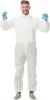 Disposable Coveralls White. Pack of 25 Adult Hazmat Suits X-Large; 70 gm/m2 Polypropylene Protective Suits with Front Zipper Entry; Open Cut Wrists; A