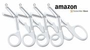 White Trauma Shears 7 1/4", Medical Scissors for Nurses 7.25', Heavy Duty Surgical Scissors, Stainless Steel Bandage Scissors