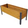 Wood Rectangular Garden Planter Box Raised Bed Outdoor, Planters for Outdoor Plants ,Elevated Herbs Vegetables Flowers Great Patio Deck Balcony