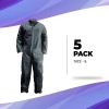 Disposable Coveralls for Men and Women 3X-Large, Pack of 25 Gray Hazmat Suits Disposable with Zip, Elastic Wrists, 50 GSM Polypropylene Hazmat Suit