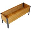 Wood Rectangular Garden Planter Box Raised Bed Outdoor, Planters for Outdoor Plants ,Elevated Herbs Vegetables Flowers Great Patio Deck Balcony