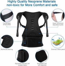 Magnetic Lumbar Back Support Belt (Color: Black, size: L)