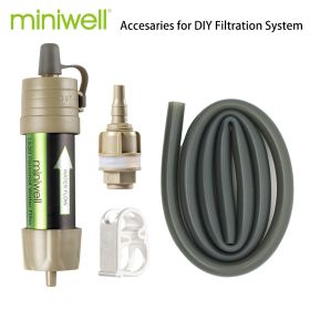 Miniwell L630 Personal Camping Purification Water Filter Straw for Survival or Emergency Supplies (Color: Brown)