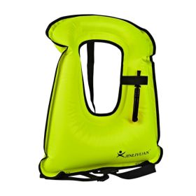 Snorkel Vest,Adults Portable Life Jacket Inflatable Swim Vest Buoyancy Aid Swim Jackets for Men & Women (Color: Green)